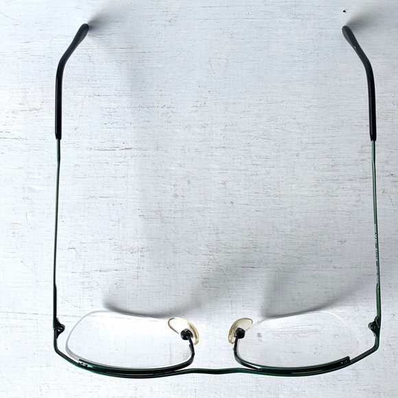 Semi Rimless Anglo American Eyewear MOD M63 Metallic Green 80's Vintage Unisex - Picture 9 of 13